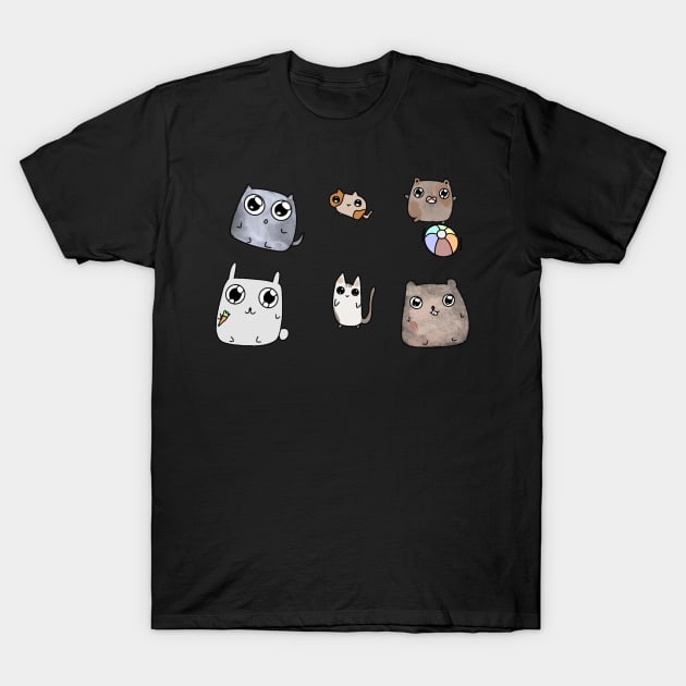 Cute animal bundle T-Shirt by AikoAthena